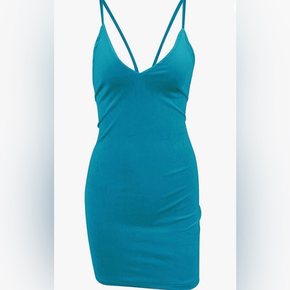 NWOT • Zyyfly Womens Spaghetti Strap Bodycon Sleeveless Backless Velvet - Picture 4 of 11